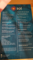 Sol Cocina Mexicana menu