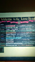 The Lions Head Smoke Brew Pub menu