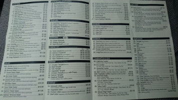 Gawa Sushi menu