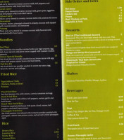 Nahm Thai Bistro menu