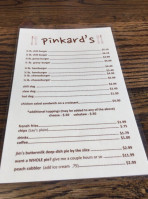 Pinkard's menu