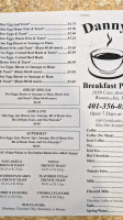 Dannys Breakfast Place menu