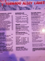 Tornado Alley menu