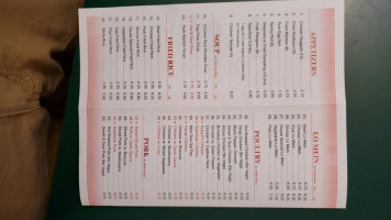 China King menu