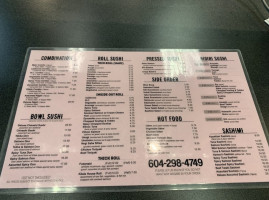 Sushi Bar Kilala menu