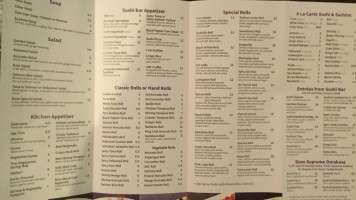 Dozo Sushi Asian Cuisine menu