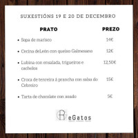 Braseria Regatos menu