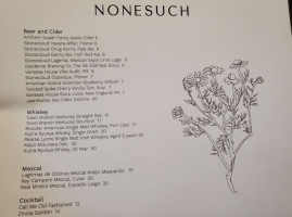 Nonesuch menu