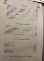 Cortés menu