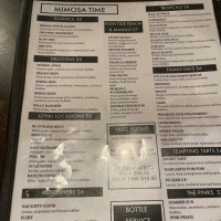 The Mimosa House menu