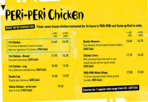 Nando's Peri-peri menu