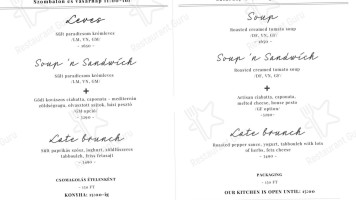 Lujza Koriander Bed • Brunch • Coffee menu