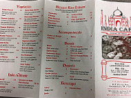 India Cafe menu