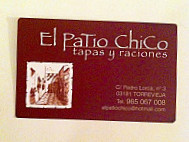 El Patio Chico menu