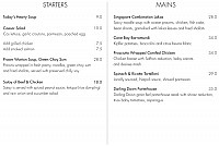 The Pav Bar menu