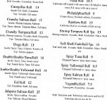 Sushi Ota menu