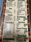 Nuevo Vallarta menu