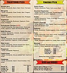 Benny's Gourmet Pizza menu