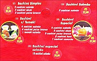 Mr. Sushi menu