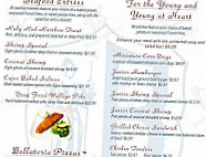 Belvedere Supper Club menu