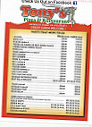 Tony's Pizza menu