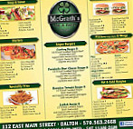 Mcgrath's Pub Eatery menu