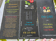 Cafe chez Sam menu