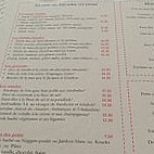 Le Nid de Mirabelle menu