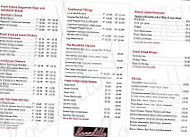 Bocadillo menu