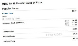 Holbrook House Of Pizza