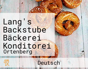 Lang's Backstube Bäckerei Konditorei