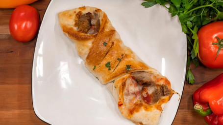 Meatball Parmigiana Pizza Roll