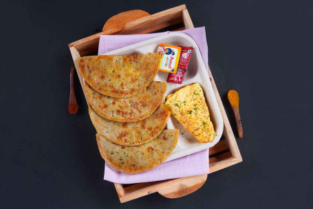 Aloo Paratha Z Podwójnym Omletem