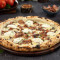 Naples Crispy Bacon White Sauce Pizza With Burrata Cheese