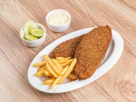 Crumbed Fish 'N ' Chips (2 Pcs)