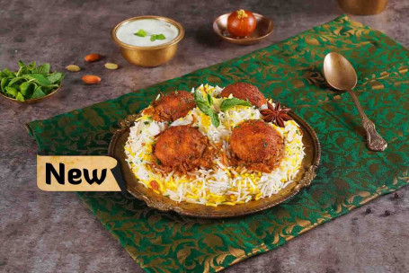 Malai Kofta Biryani (Kremowy Kebab Biryani, Porcje 1-2)