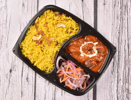 Zaffrani Pulao With A Choice Of Indian Gravy