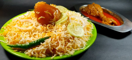 Aloo Biryani (750Ml) With Chicken Kasha (2Pcs)