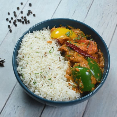 Kadai Chicken With Jeera Rice (750 Ml)