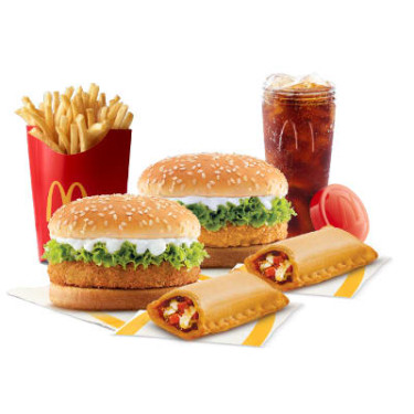 Mcchicken Mcveggie Fries (L) 2 Veg Pizza Mcpuff Coke