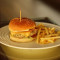 Cheesy Chicken Burger French Fries With Masala