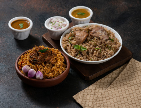 Mutton Vadasetti Chicken Briyani Quater Plate