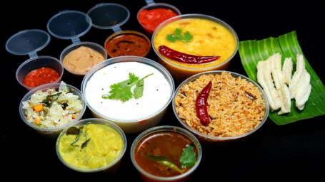 Vatha Kuzambu Rice ,Rasam Rice And Curd Rice Combo