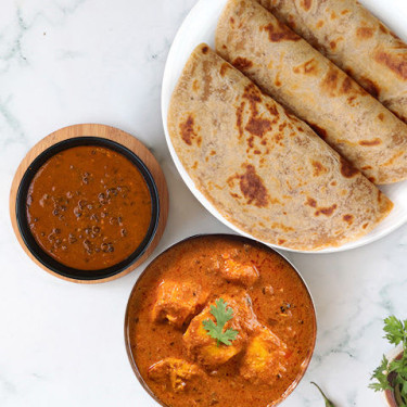 Fit Thali Maślany Posiłek Paratha Z Kurczaka