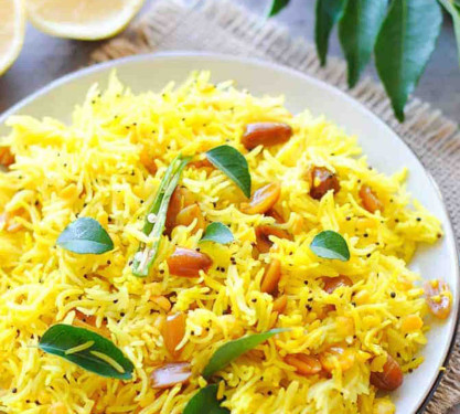 Lemon Rice With Morkuzhambu Fryms Pickles