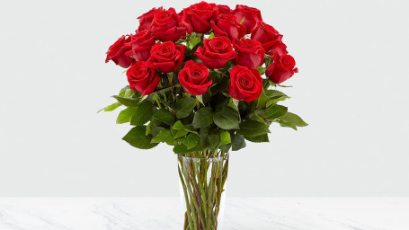 18 Red Roses Vased