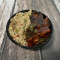 Veg Burnt Garlic Rice And Hot Pepper Paneer Gravy Bowl