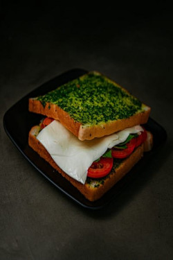 Basil Tomato Cheese Sandwich