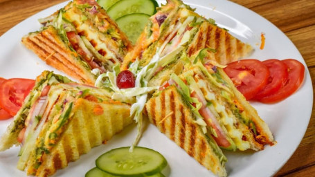 Schezwan Cheese Club Sandwich