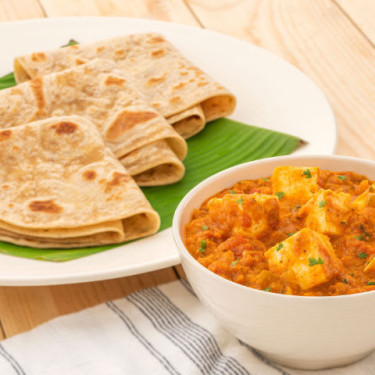 Paneer Masala With Parathas [High Protein]